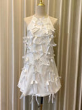 Women Summer Mini Party Dress New French Fashion Elegant Sleeveless Bow Halter Slip White Dresses Sexy