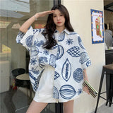 Harajuku Blouses Women Casual Oversize Blouse Tops Women Blouse Woman New Collection 2023 Short Sleeve Summer Women's