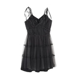 V-neck Sleeveless Dress Women Design Shirring Summer Sexy Harajuku A-line Female Defined Waist High Street Vestido