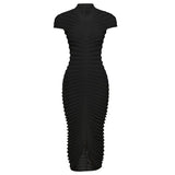 Zingj 2023 New Women's Fashion Short-Sleeved Round Collar Slim Bag Hip Temperament Design