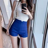 Women Elastic Solid Casual High Waist Skinny Teens All-match Ins Female College Summer 2021 New Arrival Slim Popular