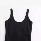 Spring Style Spliced Slim Velvet Suspender Dress