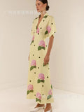 Women's Dress, V-Neck Fashion Print Waist