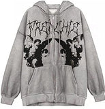 New Hoodie Jersey Women Loose Street Sports Zipper Open Shirt Y2k Coat