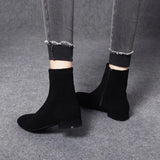 Zingj Boots Women 2023 Autumn And Winter New Black Sheepskin Flat-Soled Short Boots With Simple Temperament And Low
