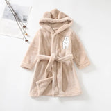 Bathrobe for Girl Children Clothing Girl Flannel Bath Robe Clothes Boy Cartoon Night Robe Kids Pajamas For Girl 1-8