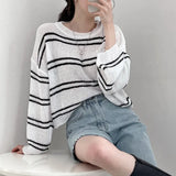 Vintage Striped Oversized Knitted TeeOutfit