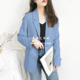 Zingj Suit Jacket Female 2024 Spring And Autumn New Korean Version Loose Students Long Jacket Casual Small Suit