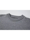 Women Chic Print Knitted Pullovers Sweaters O-Neck Warm Oversized Loose Casual Ins Cute Jumpers Harajuku Ladies Top