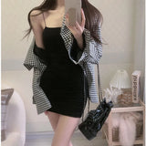 Summer New Women's Elastic Body Tightness Flat Sling Dress Women Low-Chests Hot Girl Ass