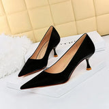 Zingj Fashion Simple Thin With High Heel Shallow Pointed With Women's Shoes Spring And Autumn New Women's Single