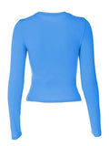 Solid Color Long Sleeve Top- Outfit