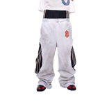 Autumn And Winter Festival High Street Fashion Splicing Tight Low-Rise Straight Slack Trousers