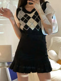 Sexy High Waist Pleated Mini Skirt Women Korean Fashion A Line Skirt Summer Preppy Style Casual All Match Black Skirt