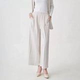 Folded HP Series 2025 Miyake Spring And Autumn Folded Women's Loose Folding Set Top Straight
