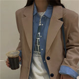 Zingj Celebrity Hanging Feeling Fried Street Small Suit Jacket Female Spring And Autumn Korean Version Of The British Wind Loose Casual White Suit