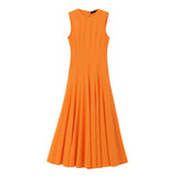 New Series Wide Pendulum Sleeveless Flute Dress