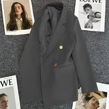 Zingj Purple Small Suit Jacket Female 2024 Spring And Autumn New Korean Version Web Celebrity Temperament Small Casual