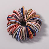 100Pcs/lot Hair Bands Girls Candy Color Elastic Rubber Band Hair Bands Child Baby Headband Scrunchie Kids Hair