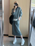New Two Piece Sets Women Tracksuit 2022 Spring Skirt Suits Female Sweatshirt Solid Sports Hoodie