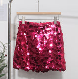 Shooting Heavy Industry Glitter Bling Bling Dress Babes Night Shop High-Waisted Ass A Short Skirt