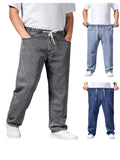 Big Size Autumn Big Leg Jeans Straight Leg Loose Pants Wide Legs-Outfit