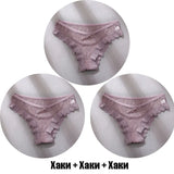 Floral Lace Women's Panties Female Hollow Out Mesh Briefs Transparent Low Rise Underwear Ladies Big Size Lingerie