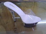 Zingj Summer Fashion New Fashion Transparent Waterproof Platform Thin Heel Pointed Ultra High Heel Women's Casual Fashion Single