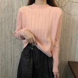 Zingj Waxy Languid Lazy Wind Round Collar Sweater Female Autumn Winter Design Feeling Small Minority Bottom Sweater Inside Build Foreign Style
