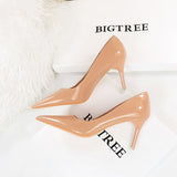 Zingj Fashion Simple Thin With Ultra High With Bright Paint Skin Shallow Mouth Tip