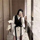 Up Shirts Women Shirt Two Piece Set Shirt And Short Vest Long Sleeve Shirt Women Blouse 2023 Korean Fashion