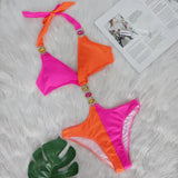 Zingj New Sexy Crystal Diamond Bikini Patchwork Women's Swimsuit Beach Vacation