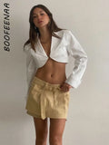 Belted Cargo Mini Skirt Y2k Clothes Khaki Black Summer Cute Sexy Skirts Womens 2022 Fashion Bottom