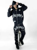 Gothic Printed Hoodie Personality High-End Tide Brand Loose Men's And Women's Sweater