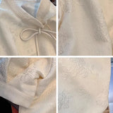 Women Chinese Style All-match Irregular Elegant Summer Vintage Streetwear Casual Solid Mandarin Collar Ladies Chic