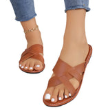 Zingj Hollow Color Matching Large-Size Slippers Women Wear Retro Sandy Beach