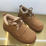 Zingj Women's 2024 Winter New Outside Wear Fashionable Thick Sole And Velvet Warm Ugly Cute Casual Cotton