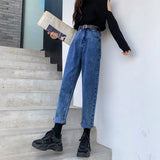 Zingj Female 2024 New Autumn Korean Version Loose Straight Versatile Radish High Waist Show Thin Dad Pants Tide-Outfit
