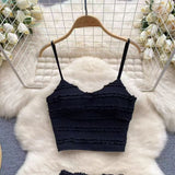 White Sling With Breast-Wear Vest Body Bm Half-Dress Skirt Set With Short Top Bottom Shirt