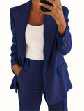 New Fashion Solid Color High-End Body-In-Wear Flip-Flop Temperament Blazer Women's