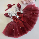 Baby Baptism Dresses 3 2 1 Year Birthday Dress For Baby Girl Clothing Princess Party Dress Christening Tutu Gown