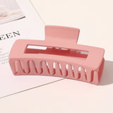 Square Geometric Frosted Hair Claws Clamps Acetate Hairpins Women Hollow Out Ponytail Clips Makeup Styling Tools