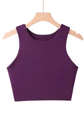 Summer Fashion Women Sexy Slim Tops O-neck Sleeveless Double Nylon Ladies Good Quality Tank Tops 6