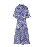 Spring Series Printed Belt Dress