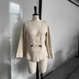 Autumn And Winter Women's New Casual Gray Long Sweater