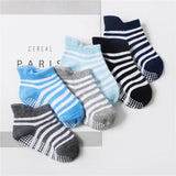 Pairs/lot 0 to 5 Years Anti-slip Non Skid Ankle Socks With Grips For Baby Toddler Kids Boys Girls All Seasons Cotton