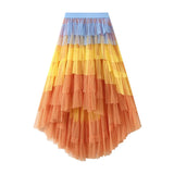 Cake Skirt High-Rise Mesh Skirt Unkempt Dress 2025 New Ladies Dress Fairy Skirt