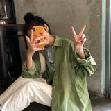 Women Spring Long Sleeve Plaid Loose 2XL Students All-match Street Wear Korean Style Leisure Blouses Womens Tops Chic