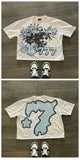 Original Sufu Ancient Animation Head Printed Graphics T-Shirt Y2k Blouse Street Oversized T-Shirt Gothic Animation Short