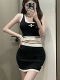 Knitted 3 Piece Set Women Long Sleeve Cardigan Coat + Camisole + Bodycon Mini Skirts Sets Spring Three Piece Skirt